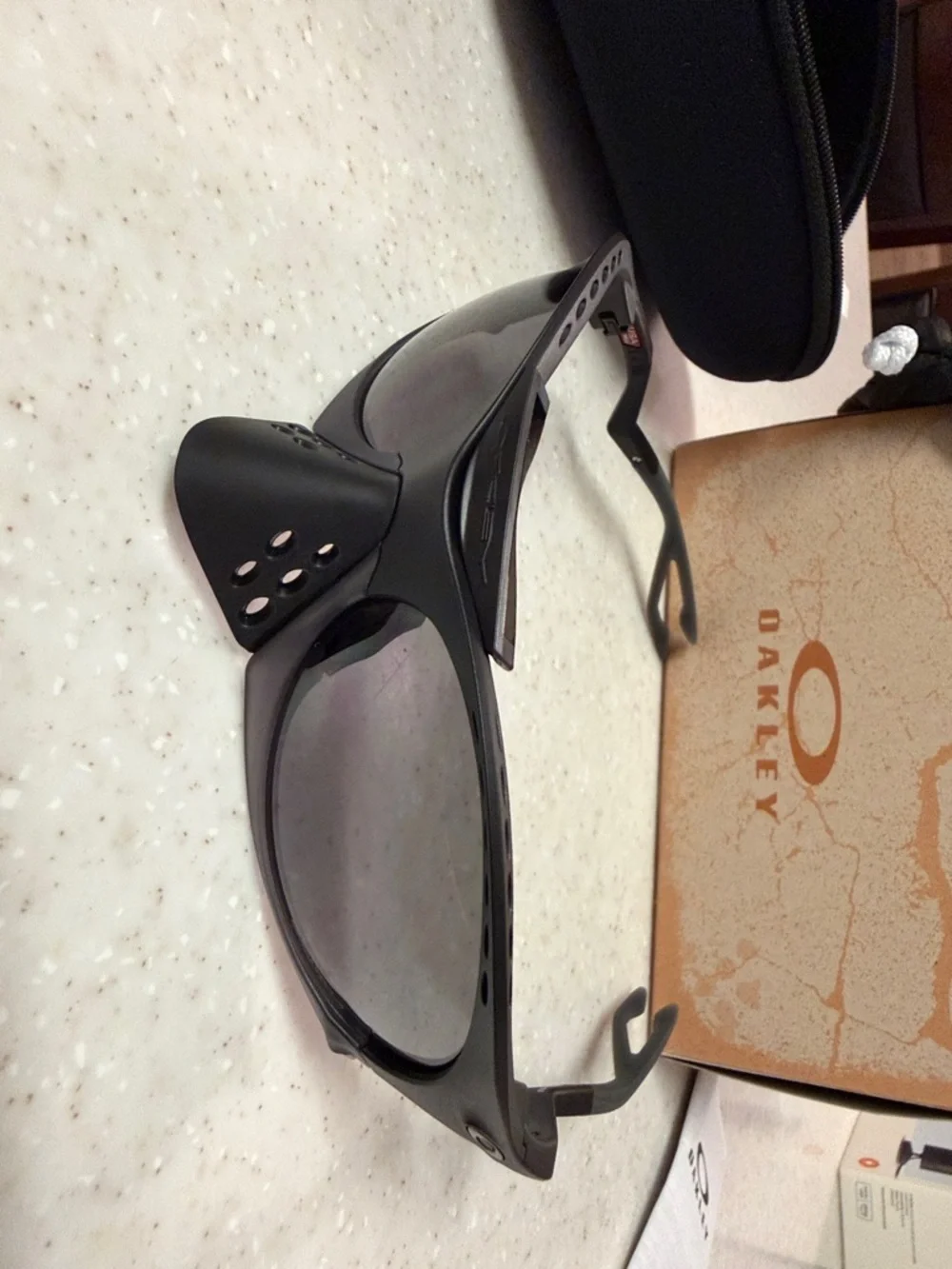 Oakley Black Sunglass Frame with Case and Accessories
